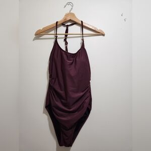 Plum One-Piece Swimsuit
